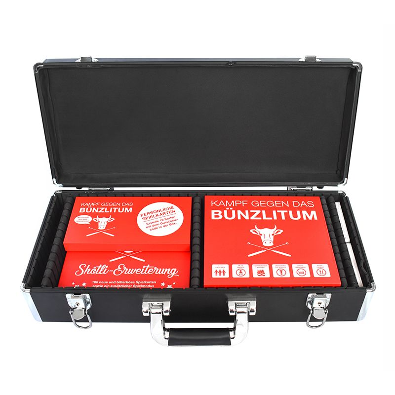 Der Kampf gegen das Bünzlitum LUXUSKOFFER mit (fast) allen Spielen