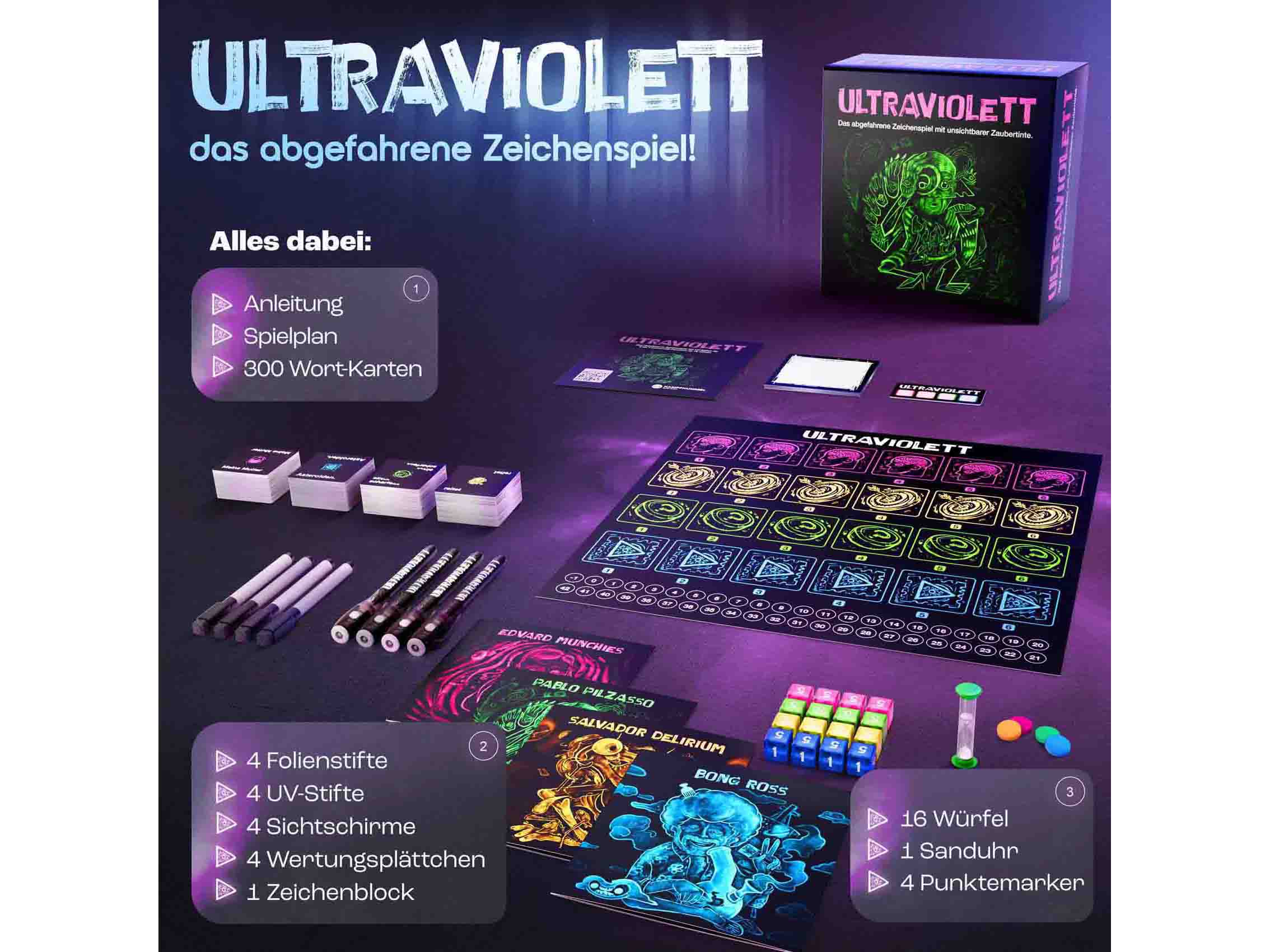 Ultraviolett – Das abgefahrene Zeichenspiel mit unsichtbarer Zaubertinte